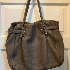 Banana Republic Classic Medium Brown Pebbled Leather Tote